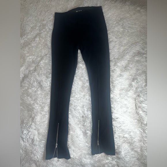 Zara Size LARGE black stretch fitting PANTS - Picture 1 of 4